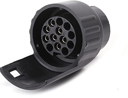 ETUKER 7 to 13 Pin Trailer Plug Socket Converter, 7 Pin to 13 Pin Towing Adapter, 12V Waterproof Electric Adapter Plug Socket Converter Connector for Caravan RV Truck