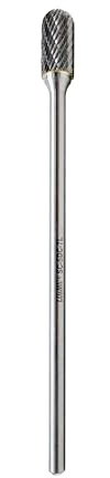 LU&MN Double Cut Tungsten Carbide Burr - Metal Carving, Polishing, Engraving, and Drilling - 7 Shank Length 1/4 Shank Diameter - SC-5