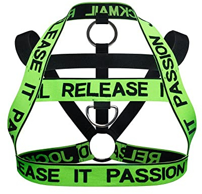 JOCKMAIL Mens Fitness Half Harness - Shoulder Strap, Chest Harness, Athletic Shoulder Strap (Alpha, Regular, Green)