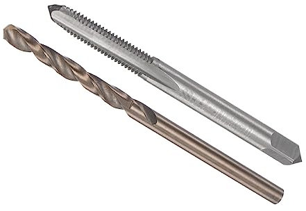 CoCud Gewindebohrer und Bohrer Bit Set 10-32 UNF 2B Gewinde 4mm Bohrer Maschinenschraube Gewindebohrer und Drehen Bohrer Bit Werkzeug - (für Gewindeschneiden Reparieren) 1Set