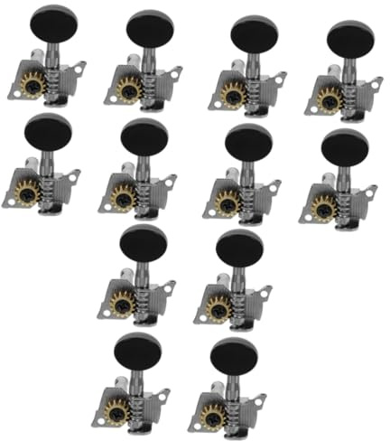 ibasenice 12pezzi Meccaniche Per Ukulele Accordatori Di Qualità e Strumenti Musicali Per Chitarra e Ukulele Design Elegante e Protezione Superiore Per La Tua Chitarra Corde
