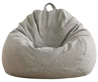 AD.CON Sittsäck med ECO-fyllning, sittsäck, relaxfåtölj, golvkudde, Bean Bag (ljusgrå, 120 x 120 x 60 cm, 350 l)