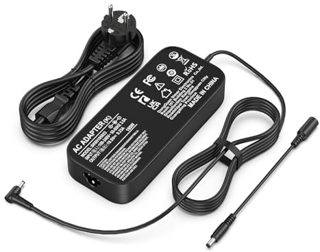 Jippofu Netzteil 180W Ladegerät für Asus Rog Gaming 5.5 * 2.5/6.0 * 3.7mm | G750JM G751JM G750JS G752VT GL502 GL702 TUF F15 FX505 F17 FX705 Zephyrus G14 GA401 G15 GA502 Ladekabel Adapter Charger