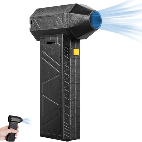 Mini Soffiatore a Getto Portatile da 130.000 Giri/min, Turbo Jet X Portatile con Tre velocità del, Batteria da 8000 mAh, Asciugatore per Auto, Pulizia di Foglie di Neve,