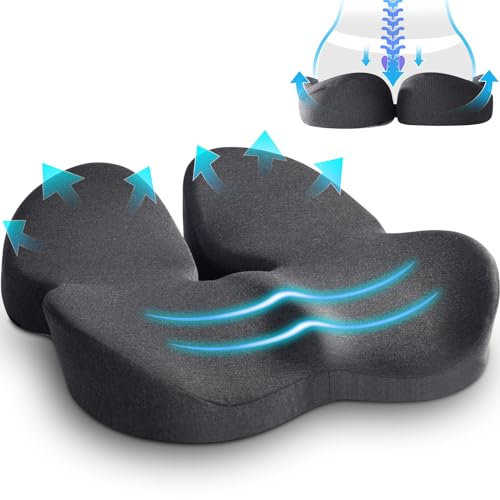 SKYNY Sitzkissen Bürostuhlkissen Memory-Schaum, ergonomisches Sitzkissen für Schreibtischstuhl, Rollstuhl, Autositz