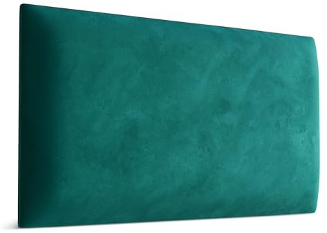 Muralo - Cojín de pared de terciopelo, panel acolchado de tela, para dormitorio, salón, cama, tapizado de pared, cabecero de cama, cojín lumbar, moderno y lujoso acolchado Magic Velvet (turquesa, 70