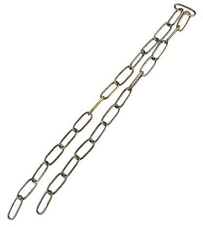 UKCOCO Cadena De Eslabones De Hierro De 4 Mm De Grosor Certificada, Resistente y Práctica, Para Colgar Lámparas De Techo, Uso Agrícola y Comercial, 1 Metro De Longitud