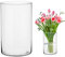 Yuraigm Vase à fleurs, en verre transparent, 30 cm de haut, rond, cylindrique, décoratif, esthétique, pour herbe de la pampa, tulipes, roses, décoration de table de mariage, bougie