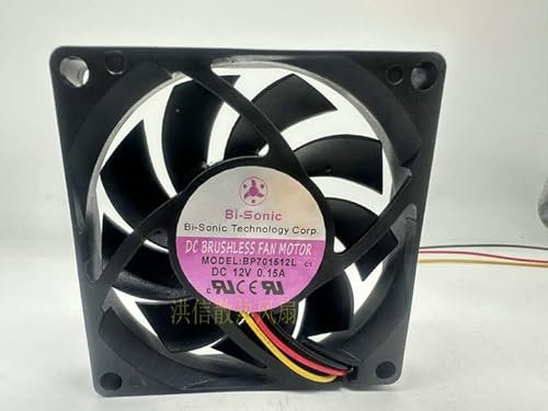 70MM Computer case fan，Ultra-quiet double ball bearing fan for game PC/power box.BP701512L DC12V 0.15A 7015 3-wire
