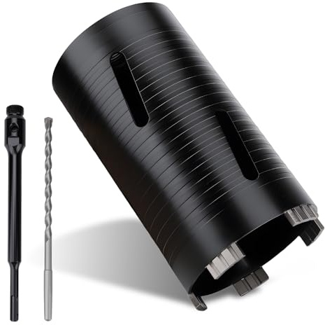 MOXPIFY 102mm x 170mm Long Diamond Core Drill Bit Set with 240mm SDS Plus Shank. To Be Used In Concrete Masonry Brick Block Stone Granite.