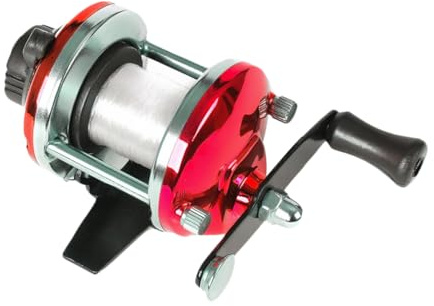 LAPYAPPE Trommelförmiger Angelschnurspuler 0, 28mm 50m 3, 5 1 Rot | Abs und Eisen, Leichte Kompakte Bauweise, Verstellbare Struktur, für Eis und Meeresangeln