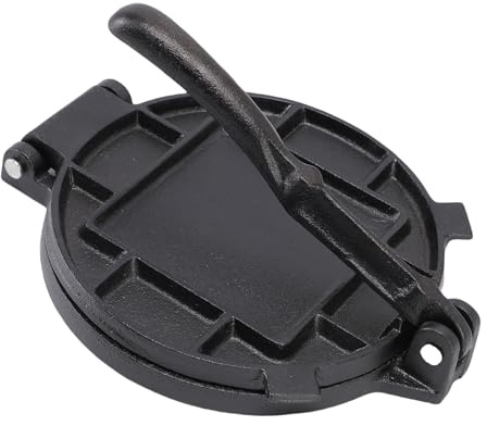 Riuulity Flour Tortilla Press, Cast Iron Tortilla Maker 7.3 Inch Kit for Kitchen Camping for Various Dishes