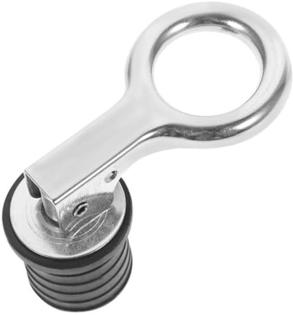 TOGEVAL Edelstahl Rubber Ablassstopfen für Boot und Yacht, Silber