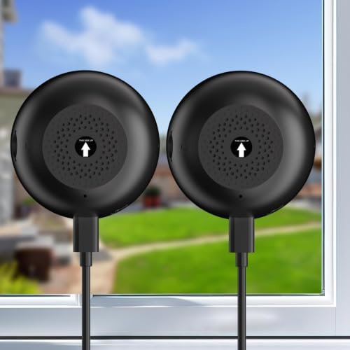 volmees 2K Window Camera, 5G & 2.4GHz WiFi Indoor Dome Camera for Home Security w/Full Color Night Vision, Real-Time Alerts, Human/Motion Detection, Alexa, 24/7 Recording, Easy Install,Black,Short-2P | Color Night Vision, Real-Time Alerts, Human/Motion Detection, Alexa, 24/7 Recording, Easy Install