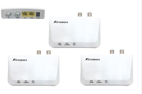 Adattatore Ethernet MoCA 2.5 MN2550, due porte Gigabit Ethernet, confezione da 3 pezzi. Supporto ideale per WiFi, streaming e giochi a casa