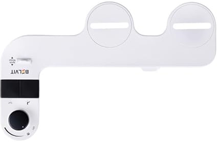 Belvit Bidet Taharet Aufsatz für Toilettensitz, Schwarz | Intimreinigung mit verstellbarem Wasserdruck, Selbstreinigende Düse, Ohne Strom, Verstellbarer Sprühwinkel, Leichte Montage