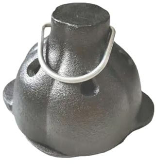 XINYIN Caja ahumadora de hierro fundido de alta temperatura, asador de ajos para horno de barbacoa al aire libre, parrilla de verduras, carne, ahumador de hierro fundido