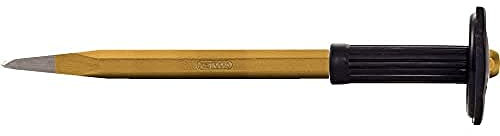 KS Tools 162.0243 - Cincel puntiagudo con protector de manos, 8 cantos (tamaño: 18 x 300 mm)