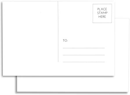 Home Advantage 50 Pack Blank Plain White 4x6 Postcards with Mailing Side