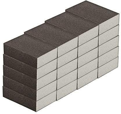 Schleifschwamm GROB 20-er Set I robuste Körnung 80, DIY, Handschleifer, für viele Materialien geeignet I hochwertiger Handschleifklotz, Schleifklotz, Schleifblock