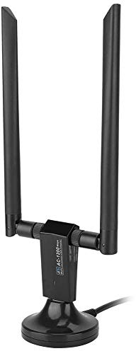 Adaptateur de Carte réseau USB, émetteur dongle WiFi sans Fil Double Bande 2,4 GHz/5 GHz avec antenne omnidirectionnelle 5 dBi Externe