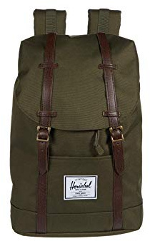 Herschel Retreat Rucksack, Efeugrün/Chicorée-Kaffee (Grün) - 10066-04488-OS, Classic 19.5L