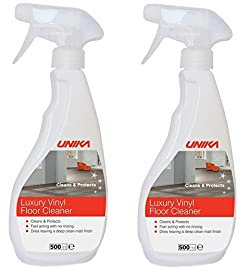 Unika Luxury Vinyl Floor Cleaner Fast Acting with no rinsing 500ml Pack of 2