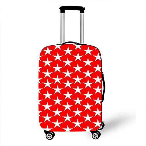 Morbuy Elastisch Kofferhülle Kofferschutzhülle Anti-Kratzer Staubdicht Kofferüberzug Luggage Protector Cover Kofferbezug Reisekofferabdeckung (Fünfzackiger Stern,XL)
