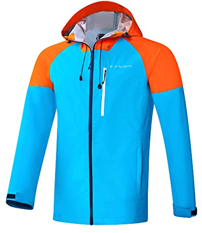 Black Crevice Hardshell jacka för män I högkvalitativ utomhusjacka för män I 3 L funktionell jacka av 100% polyester I andningsaktiv herrjacka I vind- och vattentät utomhusregnjacka för män,