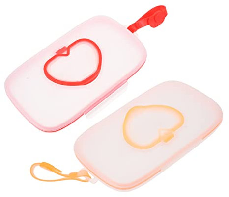 IWOWHERO Container 2 Stücke Boxen Liebe Feuchttücherbox Windeltuchhalter Behälter Für Feuchttücher Tücher-Tragetasche Beutel Für Feuchttücher Tragbare Tücher Pp- Draussen Baby Rack-Box