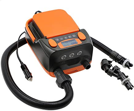 Pompe à air électrique HT-790 Rechargeable 6000mAH Pompe Gonflable dégonflable Sup DC12V 110W Pompe à air électrique pour Planche à pagaie Air Boat Kayak pour Bateau Gonflable et Planche à pagaie