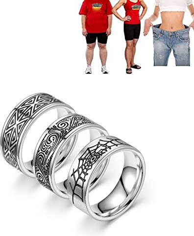 WOund 2Pcs Ring mit magnetischer Therapie Ring abnehmen Magnetischer Ring zum Abnehmen Magnetisch Anti-Müdigkeit Werkzeuge zum Abnehmen,A,10=20mm
