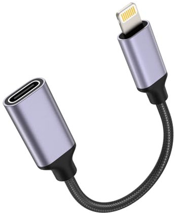 TechMatte USB-C-auf-Lightning-Kabel-Adapter, 10,2 cm, 27 W, PD, Schnellladung, kompatibel mit iPhone/iPad/iPod/AirPods, unterstützt Keine Kopfhörer/OTG (1)