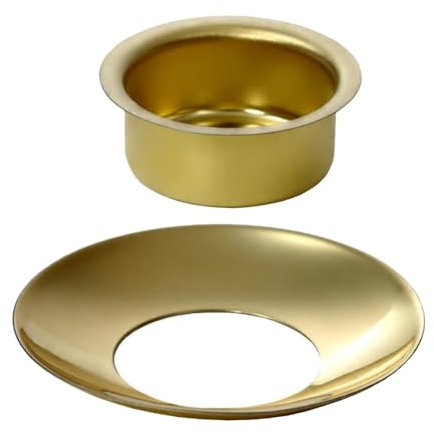 Kerzenhalter Messing 10-22mm - Tüllen und Tropfenfänger messing - einzeln oder als Set für 10mm, 12mm, 14mm, 17mm, 20mm und 22mm Kerzen, Größe:20mm Set - Tülle + Fänger, Anzahl:10 Stück