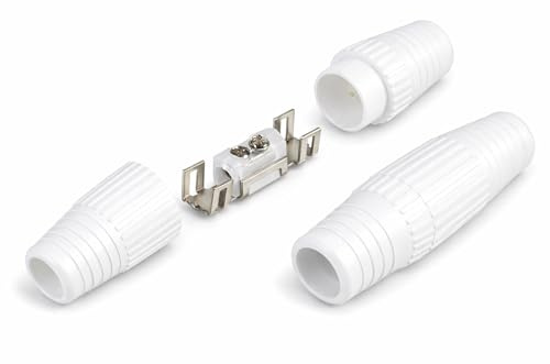 Inbrackets Coaxial Aerial Digital TV Cable Joiner Click and Screw Fit Repair Coupler Extender Adaptor for Coax Cable (2)