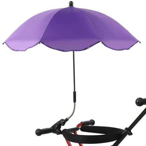 Xiixuuj Sombrilla Carrito Bebe, Parasol Carro Bebe, Protección UV 360 Cochecito Sombrilla, Paraguas Para Cochecito Con Abrazadera Ajustable, Clip De Protección UV En El Cochecito De Paraguas