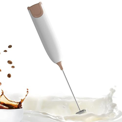 Okaywork Stirring Stick - Electric Milk Frother, Milk Frother Stick, Stirring Stick, Milk Frother, Portable Milk Frother, Suitable for Hot Chocolate, Coffee, Latte. (White)