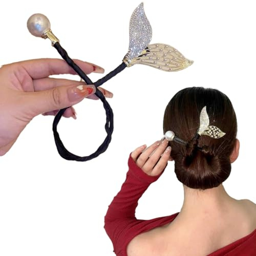 Haarstyling-Zubehör,Strass Blumen Haarspange,Französische Twist Haarnadel Haarknotenmacher für Haare,Elegantes Haar Zubehör für Frauen,Geeignet für Mittleres Bis Langes Haar,Lazy-Haarknoten für Frauen