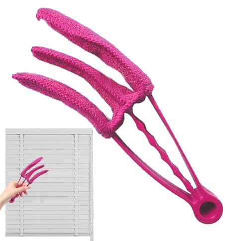 Blind Duster – Spazzola per pulire i binari delle finestre, spazzola per persiane, ventilatori, condizionatori d'aria e binari per porte scorrevoli in microfibra