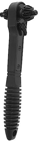 MAGICLULU 2 in 1 Drill Chuck Key Spanner with Double Head Design and Ergonomic Steel Handle, Black Ratchet Wrench for Drill Press and Replacement Chuck Use