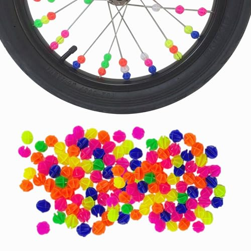 APKOL Bunten Fahrradspeichen, speichenreflektoren Fahrrad Kinder, Fahrrad Zubehör Kinder Kinderfahrrad Reflektierende Speichenklicker Fahrradspeichen Dekorationen für Einsatz bei Nacht