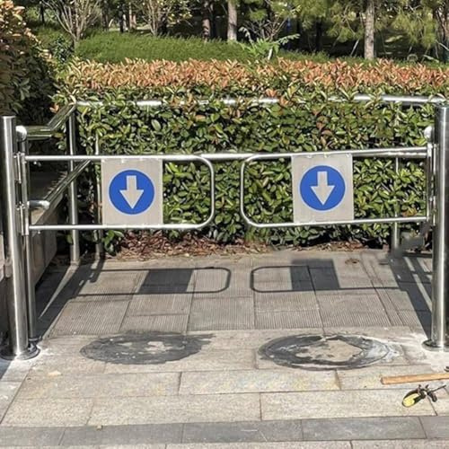 Puerta de entrada de supermercado, portal de seguridad direccional, puerta peatonal de metal resistente, puerta de almacén de cierre automático para acceso peatonal, ideal para bares y espacios