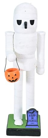 Générique Casse-Noisette Halloween - Figurines en Bois for Décoration de Fête | Bois Material with Gravure Détaillée, Finition, Design Festif, Ideal pour Maison, Cheminée, Fête, 25cm