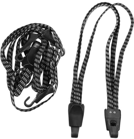 IMIKEYA 2pcs Bike Cargo Elastic Tension Belts for Rear Rack Luggage Bundling Straps Fastening Rope for Outdoor Travel Transport