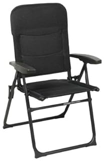 Westfield Salina Compact Campingstuhl, 4-Fach verstellbar, 3D Mesh Gewebe, 100% Polyester mit Stahlrohr, Anthrazit, 45x40x62cm, 4,3kg, Belastbar bis 140kg