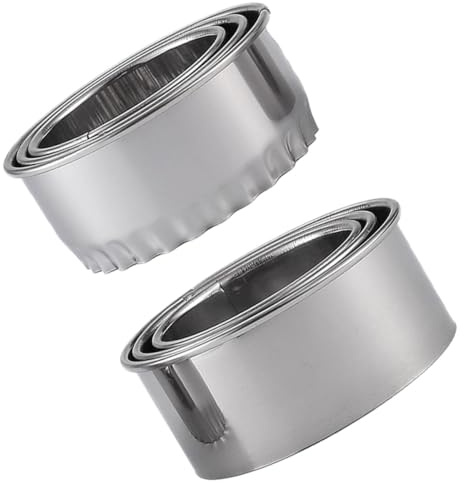 Emporte-pièces Acier Inoxydable en Ronds pour Raviolis 6 Pièces | Découpe Nette des Feuilles, Prise en Main Confortable, pour Biscuits et Feuilles à Wonton