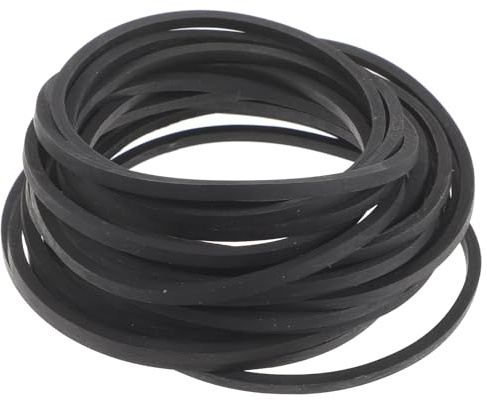 EXCEART Lot de 20 Courroies en Caoutchouc Noir pour Enregistreurs et Lecteurs DVD, Remplacement Fiable Traction Optimale pour Réparation de Magnétophones à Cassettes