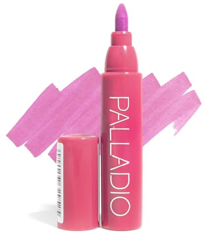 Palladio Lip Stain, Hydrating and Waterproof Formula, Matte Color Look, Long-lasting All Day Wear Lip Color, Smudge Proof Natural Finish, Precise Chisel Tip Marker, Orchid