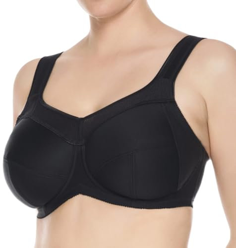 Ulla Dessous - Kate - Sport und Entlastungs-BH mit Bügel (105 G Schwarz)
