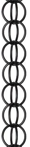 Monarch Ring Rain Chain, 8-1/2-Feet Length, Aluminum Flat Black Powder Coated